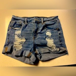 High rise midi shorts